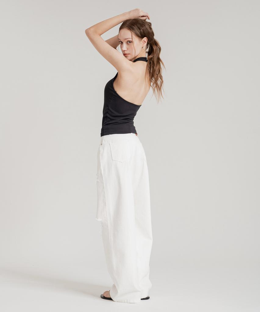 SSIN AND LEE Sleek Halterneck Sleeveless Charcoal
