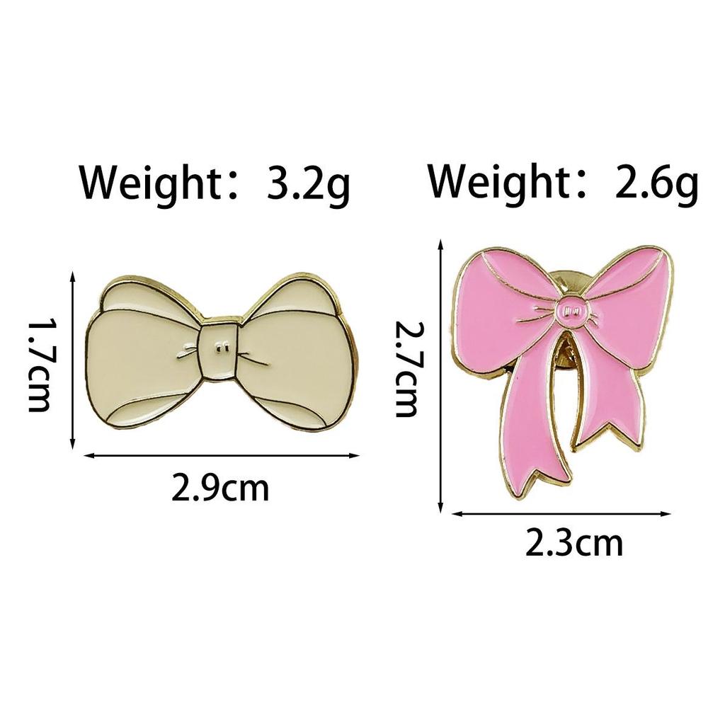 Creative Cartoon Girl Bow Brooch - Cute Alloy Badge for Clothes Accessories