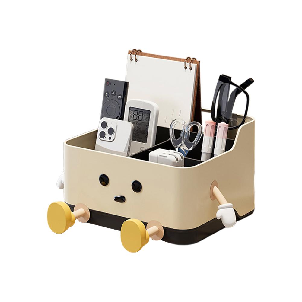 

Office Desktop Storage Box Household Remote Control Organizer Compartment Dorm Stationery Space Save Clutter Accessory Tools