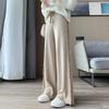 Tassel Knitted Wide Leg Pants for Women In Autumn and Winter Brushed Straight Leg Pants Loose and Slimming Floor Length Pants