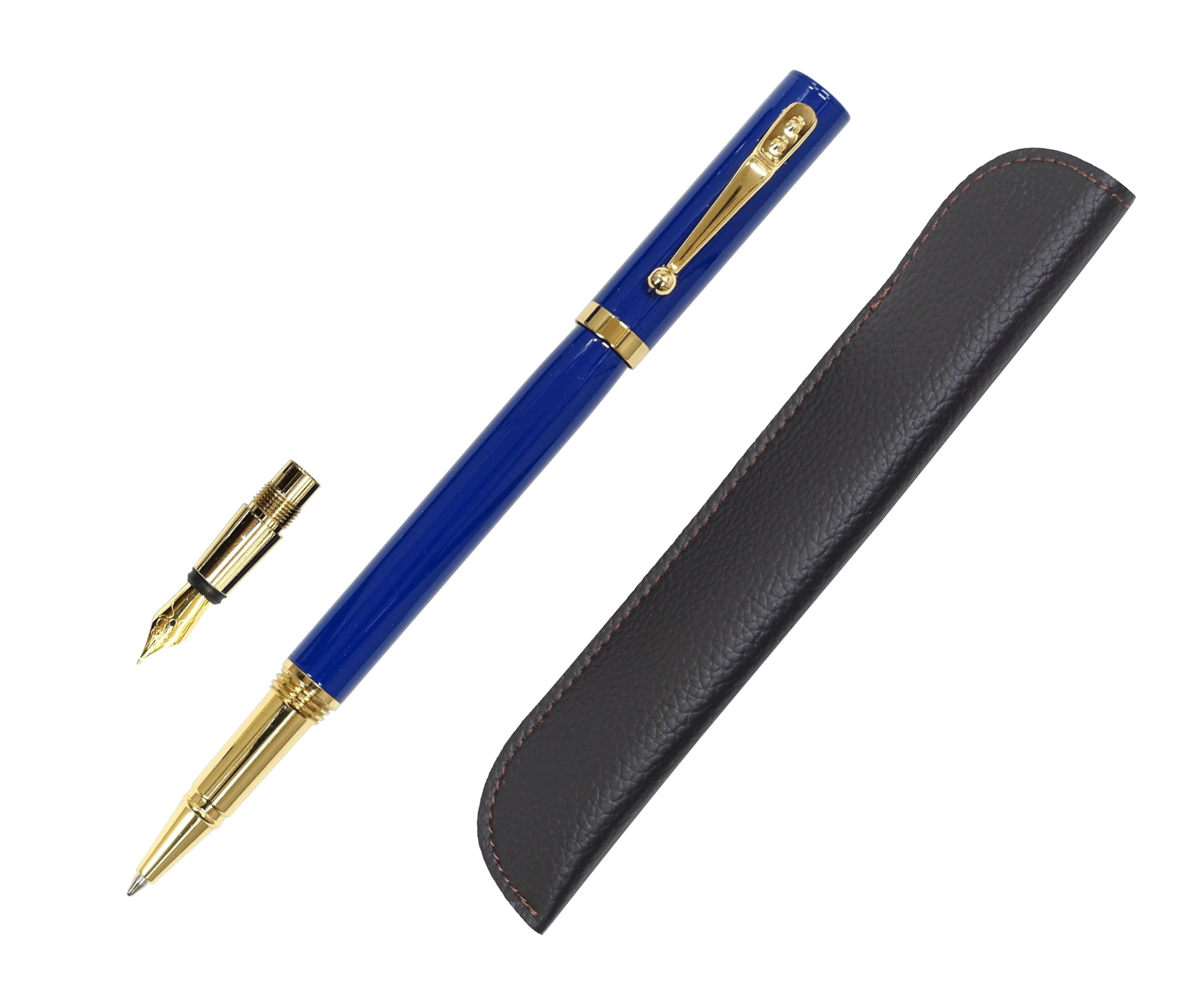 

Stylish Synthetic Leather Pen Case for Exchange BP ZX Fountain Pen Ink Blue Set (Individual Container) (T23-LS042-ZX-L) синий