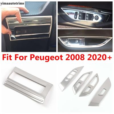 For Peugeot 2008  -  Head Light Lamp Control Frame / Armrest Window Lift Switch Panel Cover Trim Interior Accessories