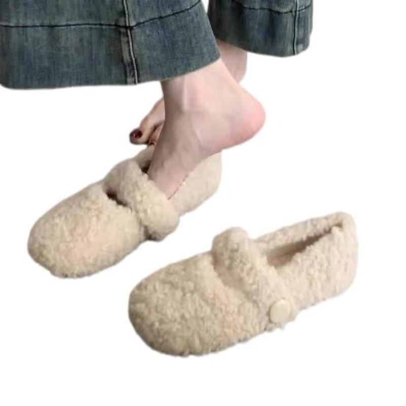 Fashion Fur Women Shoes Fashion New Suede Loafers Casual 2025 Fashion Sport Shoes Short Plush Woman Sneakers Winter Cozy Mujer Zapatos