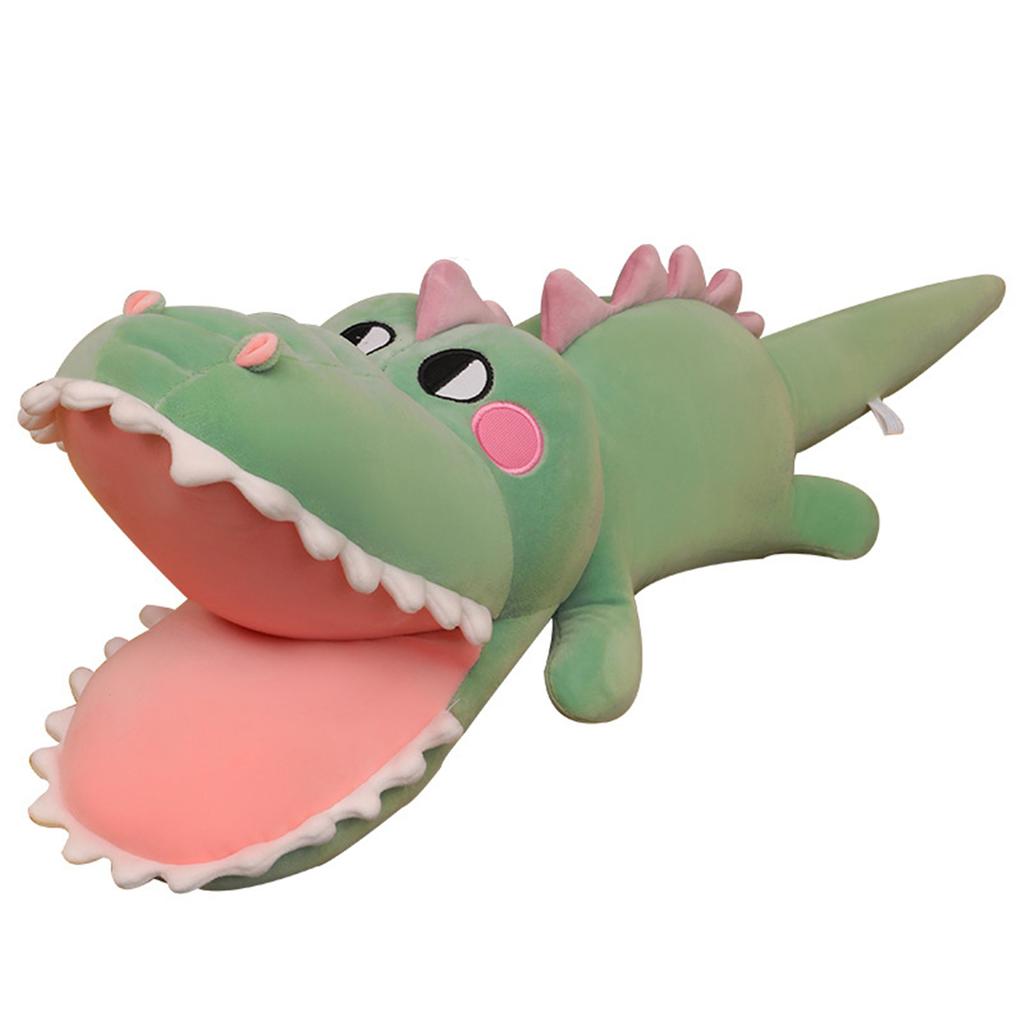 Crocodile Shape Plush Pillow Soft Stuffed Animals Doll Haugging Pillow Lumbar Back Doll Great Gift For Kids Birthday