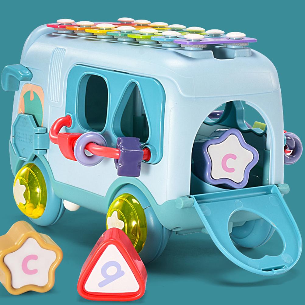 Musikinstrument Babyspielzeug Klopf-Piano Busform Musiklernspielzeug Hand-Auge-Koordination