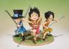 TAMASHII NATIONS Figuarts ZERO ONE PIECE Luffy Ace Sabo Promise 90 mm PVC ABS bemalte komplette Figur – Stiefbruder – ca.. &