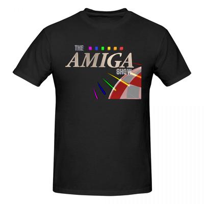 Unisex Amiga 2025 T-Shirt Vintage Große Größe Rundhals Baumwolle Ärmel Unisex T-Shirt