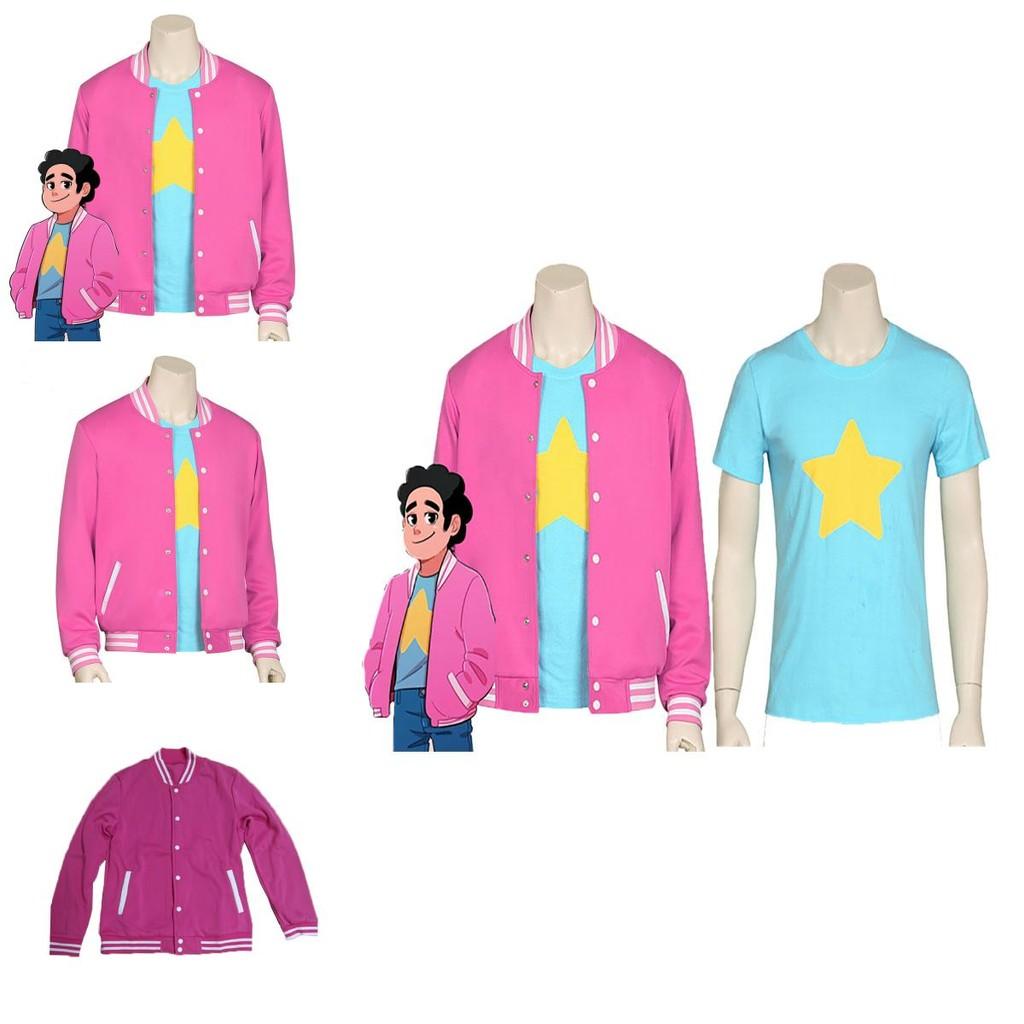 Steven Universe Cosplay Baseballová Uniforma Unisex Tričko Bunda Kostým Sada**