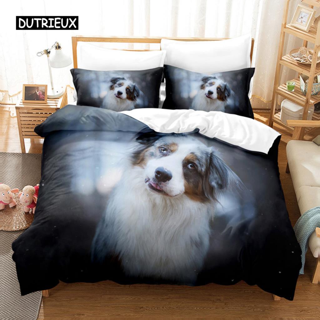 

Комплект постельного белья с изображением собаки-серфера, комплект пододеяльников, комплект постельного белья с 3D-печатью, комплект постельного белья размера «queen size», модный дизайн EU single(135x200cm)