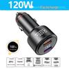 120W Dual Car Charger for Xiaomi and Apple - Super Fast Charging Adapter