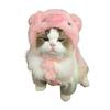 Cute Animal Cat Hat Cats Fuzzy Bunny Pig Panda Design Hat Fun White Goose Hat Adjustable Headwear for Kittens Festive Party Costume Accessory