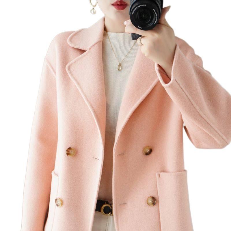 Petite Wool Double-Faced Short Coat - Loose, Chic Style