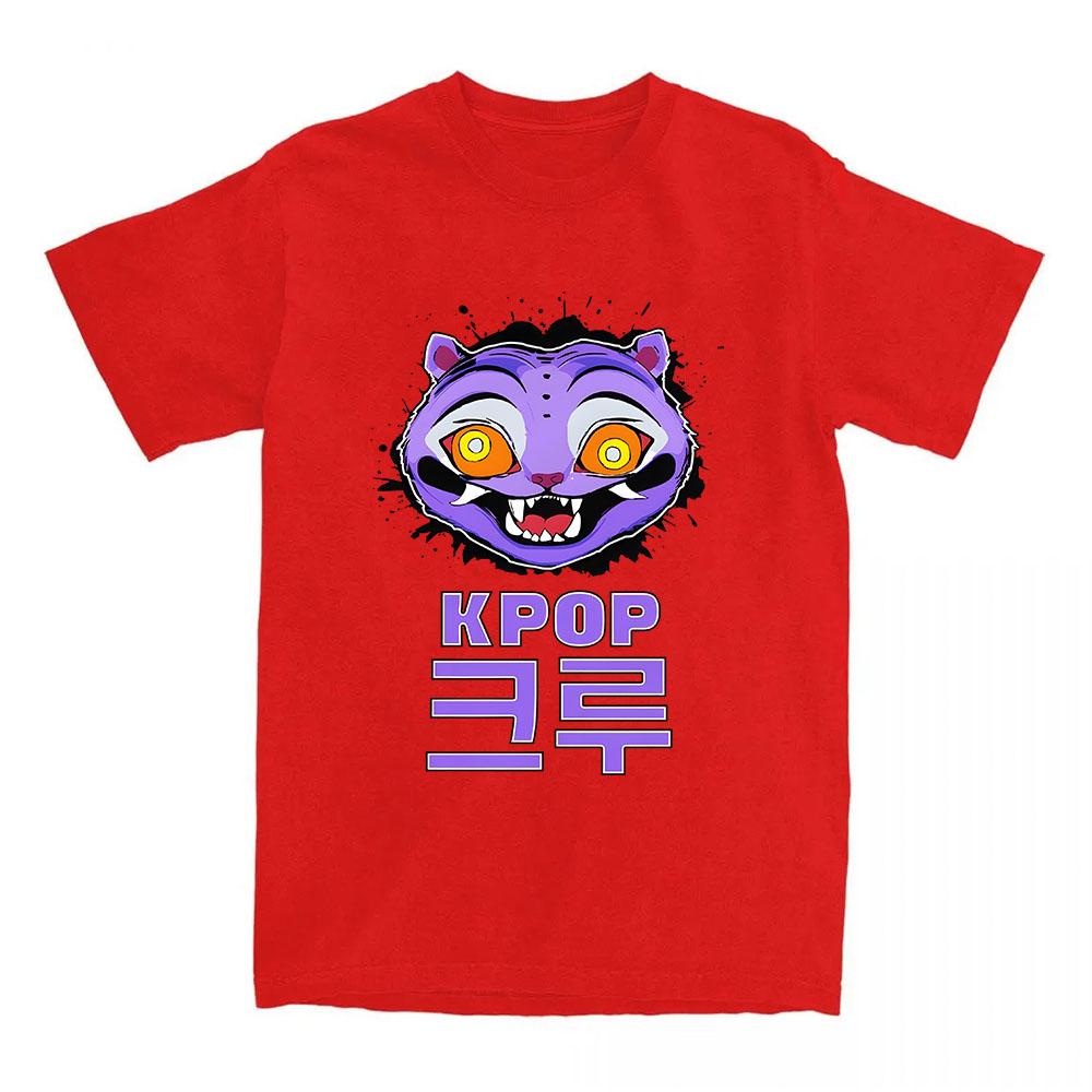 საძა ბოის კომფორტ კოლორსის მაისური KPop დემონი მონადირეების პრინტით მაისური ზაფხულის მოკლემკლავიანი ბამბის მაისური მოდური ქალის მამაკაცის ტანსაცმელი