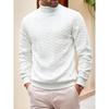 Herbst- und Winterpullover und für den täglichen Gebrauch Einfarbige Jacquard-Rollkragenpullover für junge Männer Warme Wolle