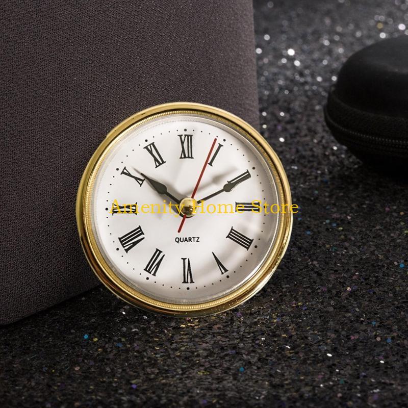 F26C Vintage Clock Inserts Small Face Quartzs Clock Movement Roman Numeral Round Clocks Diameter 65mm DIY Parts Accessories
