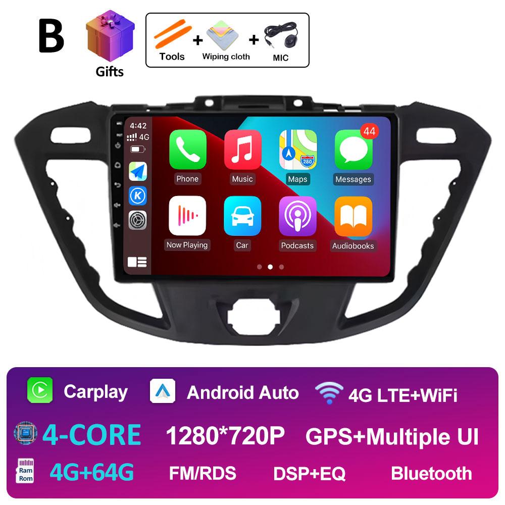 For Ford Tourneo Custom 1 I Transit 2012 2013 2014 2015 2016 - 2021 Car Multimedia Video Radio Player Bluetooth DSP Stereo WIFI
