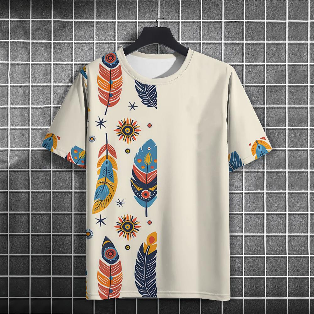 Size XXS-6XL Plus Size T-shirt Ethnic Style 3D Printed T-Shirts Men Women Casual Fashion Streetwear Short Sleeve T Shirt Tops