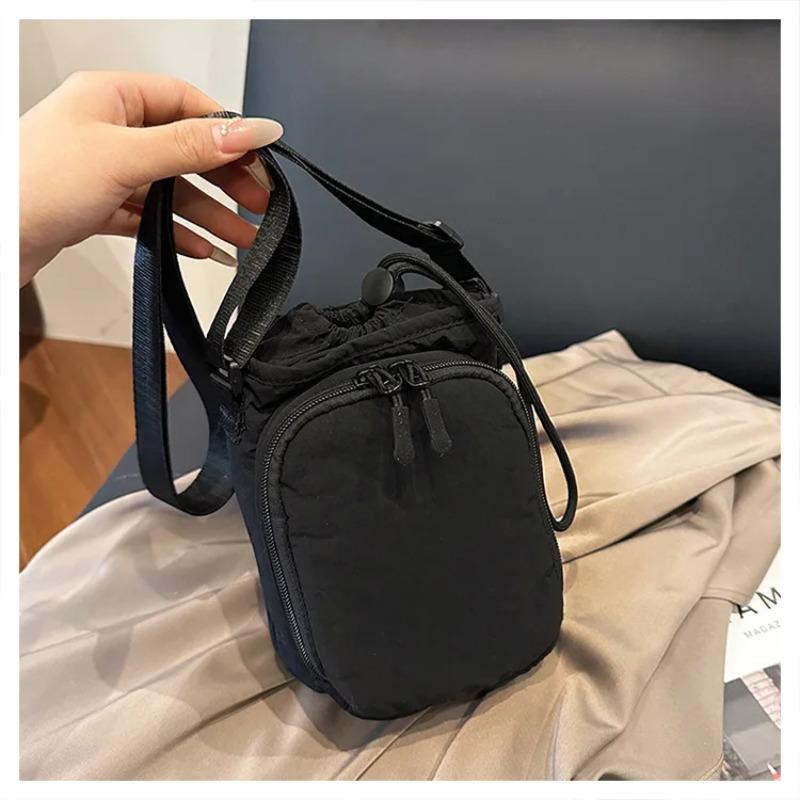

unisex new Commuting water bottle and umbrella bag women s mini crossbody bag casual and versatile portable shoulder bag чёрный
