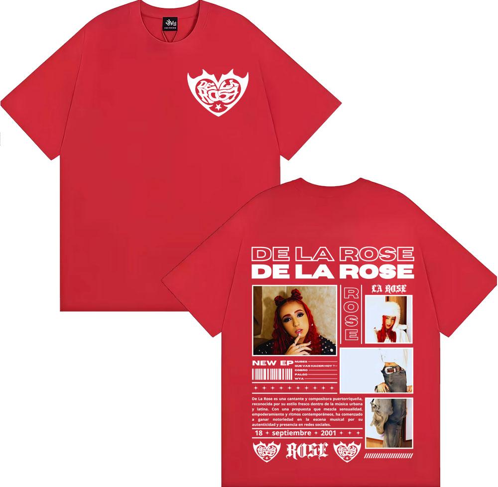 Singer Dela Rose Album Tour 2025 Cover T-shirts Men Women Clothing Oversized Retro Hip Hop T Shirt Casual Short Sleeve Tee Shirt