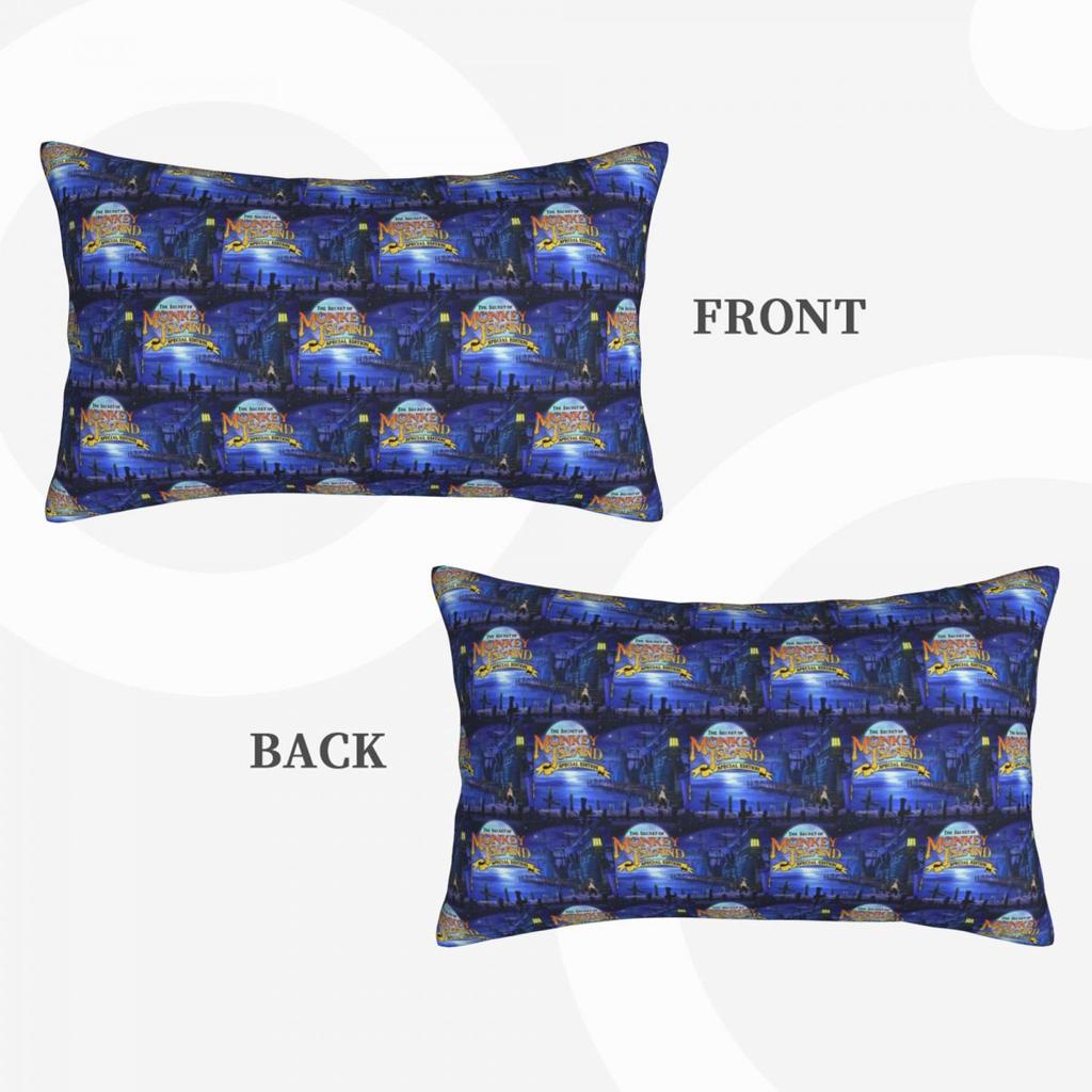 Monkey Island Rectangle Pillowcase Cushion Cover Decor Bedroom Bed Home Comfort Throw Pillow