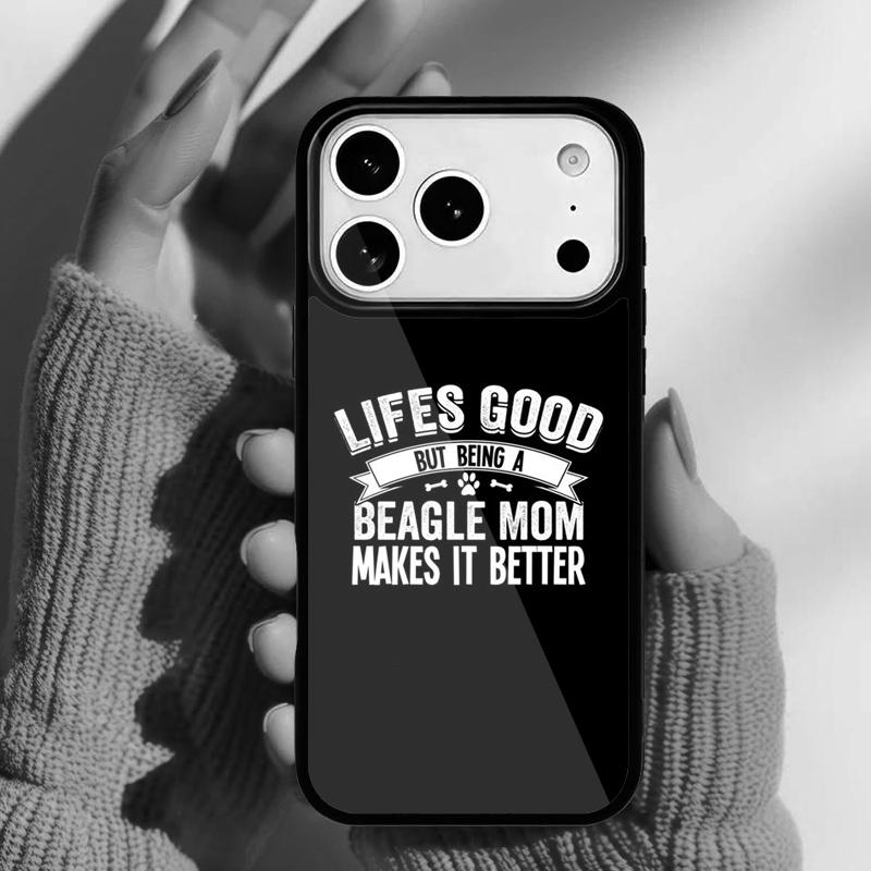 Cute Beagle mum Dog Phone Case for iPhone 17 16 15 14 13 Pro Max Back Cover for 12 11 Pro Coque