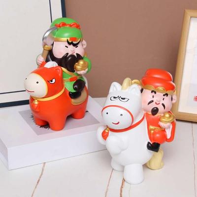 Harz 2026 Pferdejahr Figuren Chinesischer Stil Jahr des Pferdes Gott des Reichtums Figur Dekorative Tierkreis Pferdemaskottchen