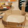 Air Fryer High-Temperature Resistant Oil-Absorbing Paper Pads - Food Grade Round & Square Baking Sheets.