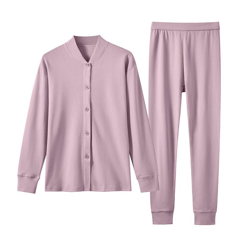 Langsha Women s Button-Up Thermal Underwear Set One Size