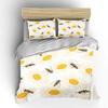 Bienen und Gänseblümchen Muster Bettwäsche Set für Kinder Luxuriöses Geschenk 3tlg Digitaldruck Bettdecken Set Weich Bequem Atmungsaktiv