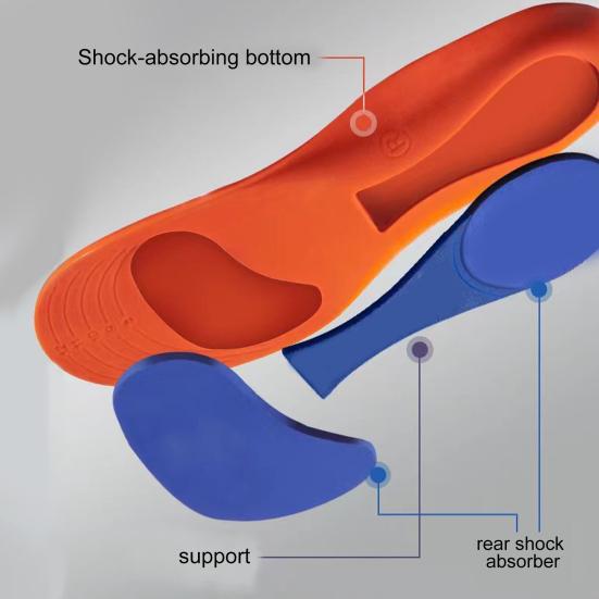 1 Pair Men Women Steppers Insoles Shock Absorption Memory Foam Shoes Inserts Soft Anti-Fatigue Pain Relief Arch Support 4D Cloud Cushioning Insoles