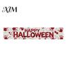 Indoor Wall Hanging Decor Halloween Fence Banner, 118 x 20 Inch Large Yard Sign Banner Flag, Scary Script Killing Game Decorations Party Backdrop