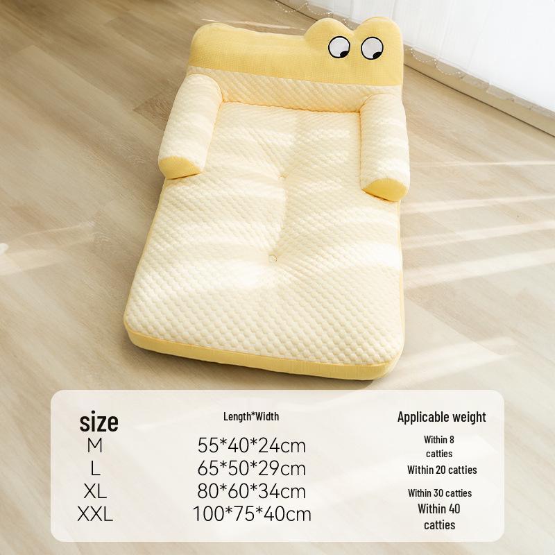 Breathable Removable Dog & Cat Nest: Latex Cushion Sofa Bed, Small Pet Sleeping Pad, Spring/Summer-Ready.