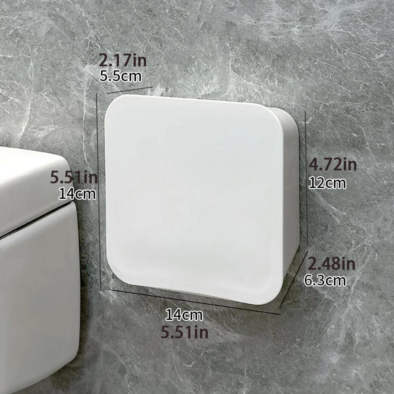 

Многофункциональный настенный герметичный и пыленепроницаемый ящик для хранения в ванной комнате для ватных палочек, мусорных пакетов и салфеток