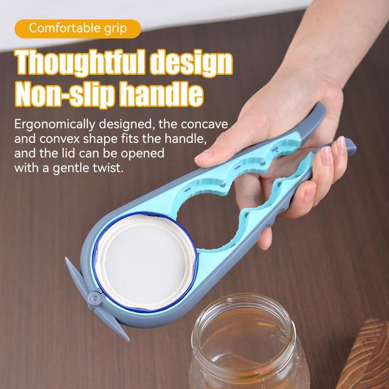 

Multi-function bottle opener, portable can opener, multi-purpose can opener, lid opener, non-slip, labor-saving lid opener чёрный