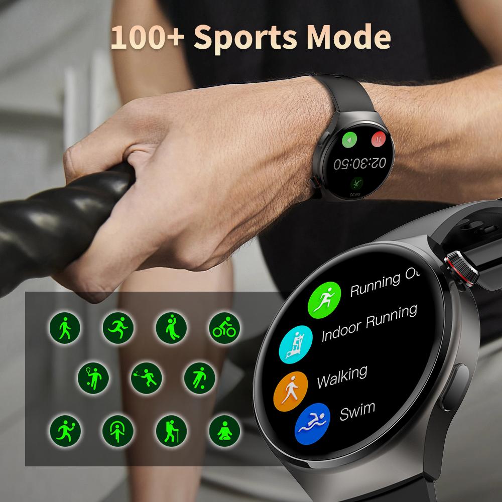 2025 For Android GT4 Pro GPS Track Smart Watch Men 360*360 AMOLED Screen Heart Rate Bluetooth Call IP67 Waterproof Man Smartwatch