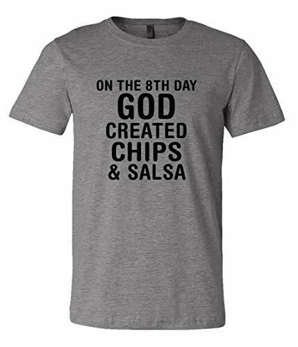 Funny Chips and Salsa Adult Short Sleeve Tee Shirt Heather Gray 2XL