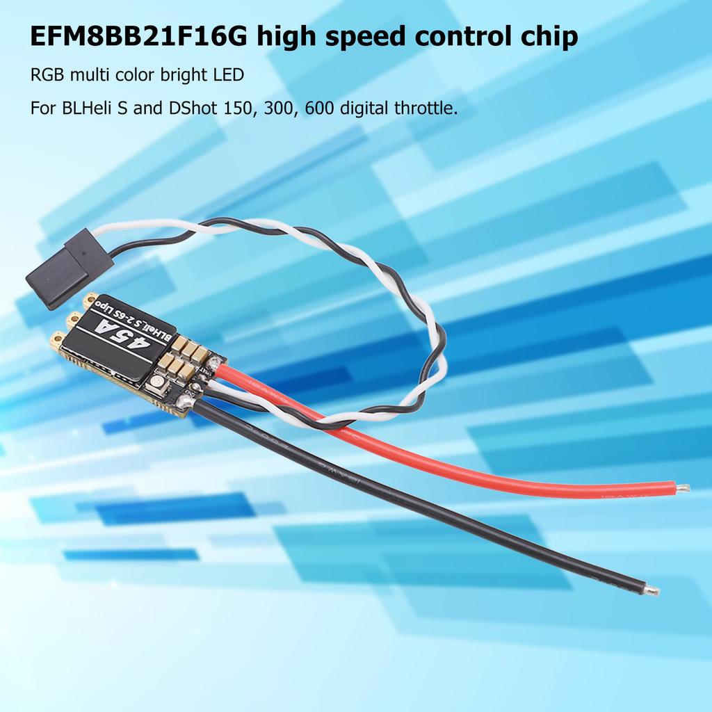 4Pcs Brushless ESC 45A 2 6S Power Supply RGB LED Electrical Speed Controller for RC FPV Quadcopter Airplane Drone