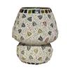 Mushroom Shaped Mosaic Glass Lamp for Home/Office/Festival Decoration (Bulb Not Included) (Table Lamps17cm)