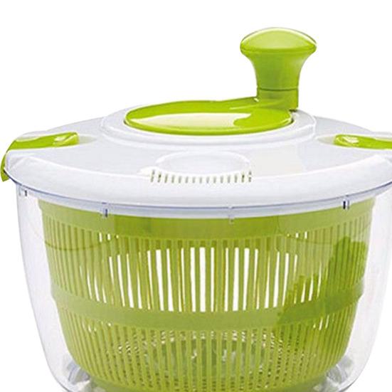 Large Salad Spinner Dehydrator with Stainless Steel Basin And Filter Basket 3/5L Multi-Use Vegetable Washer Dryer Strainer for Fruits And Lettuce