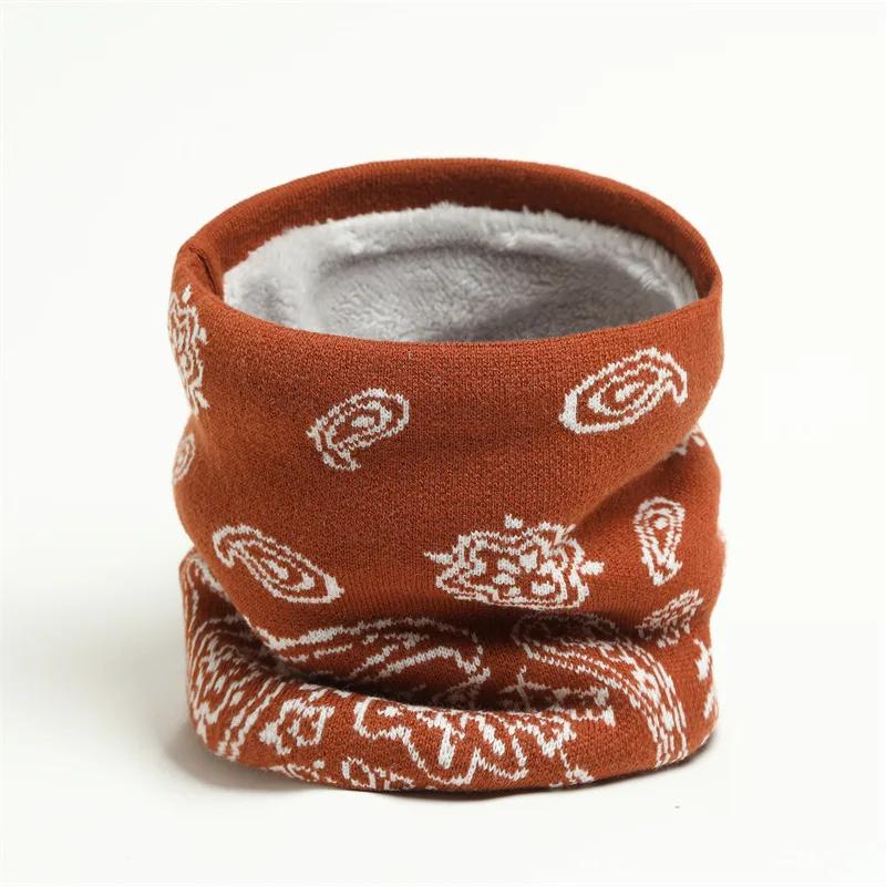 

Осенне-зимний шейный платок женский мужской пейсли новый теплый набор для шеи вязаный флисовый толстый шарф мягкий кольцевой защита шеи бандана для мужчин One Size