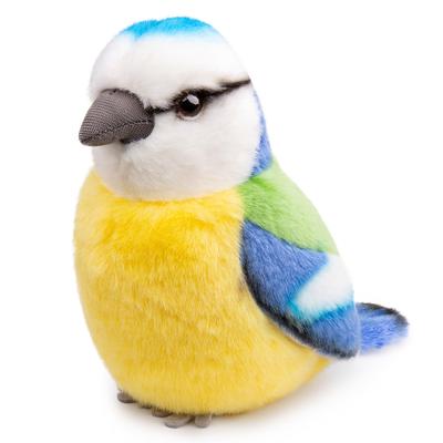 Lilizzhoumax Realistic Eurasian Blue Tit Plush Toy, Bluebird Stuffed Animal, Cute Plush Toy, Girl's Toy, Christmas Gift for Kids, Crying Baby, Home