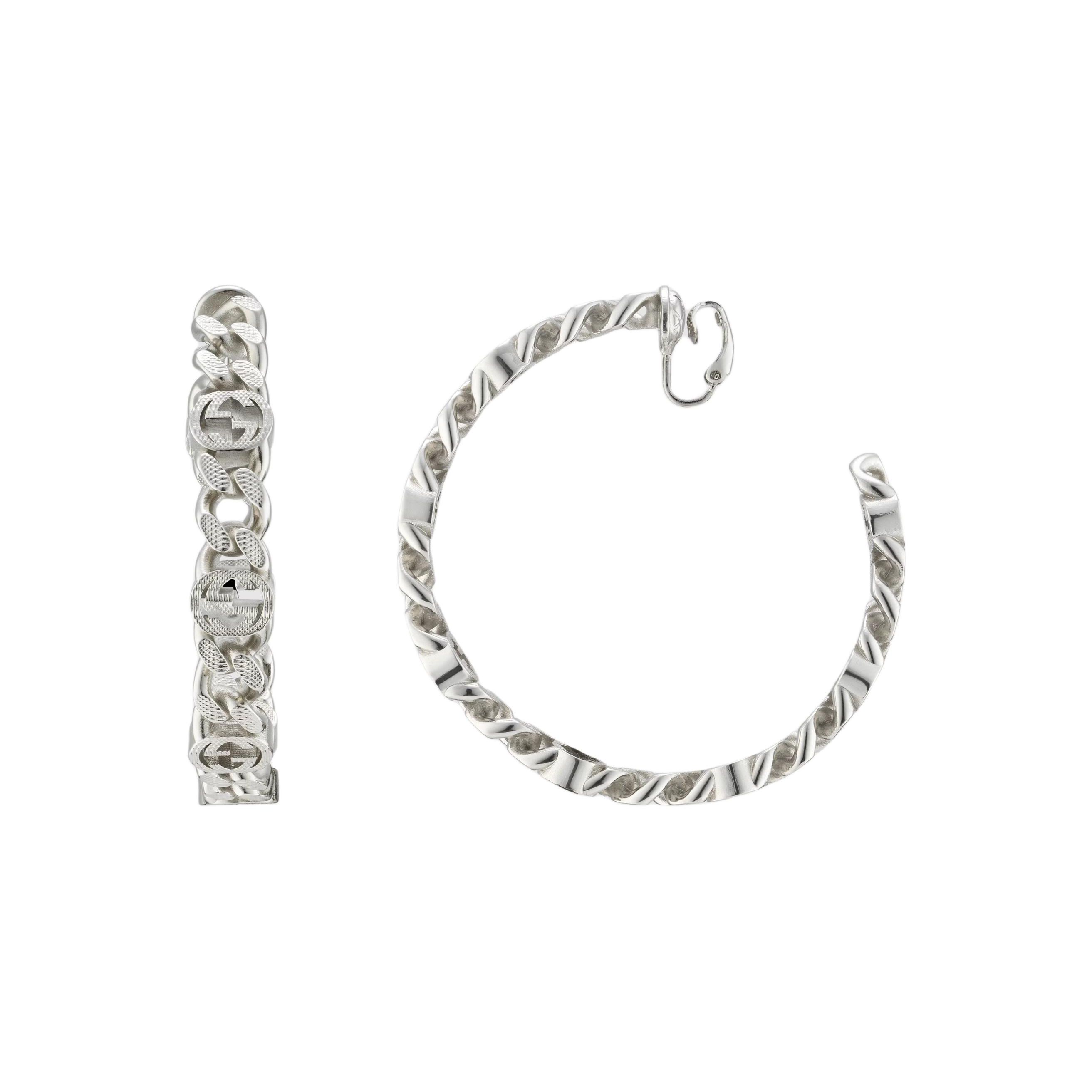 

Gucci Chain Design Metal Earrings Women earrings Silver 773834I46010926 F,Silver