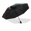 1pc Sturdy 8-Bone Auto Umbrella, Koi Fish Umbrella, Digital Printed, Foldable Umbrella for On-the-Go Outdoor Use