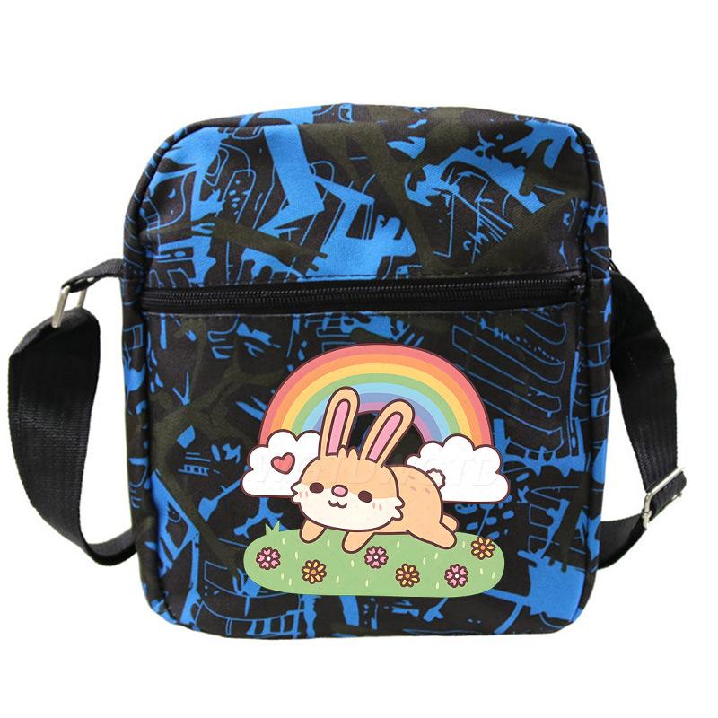 Cute printed shoulder bag casual multi-functional oblique span bag small bag student stationery bag
