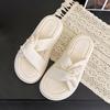 New Chinese style slippers women's summer outer wear pearl niche design sense 2025 new thick-bottomed French explosive sandals