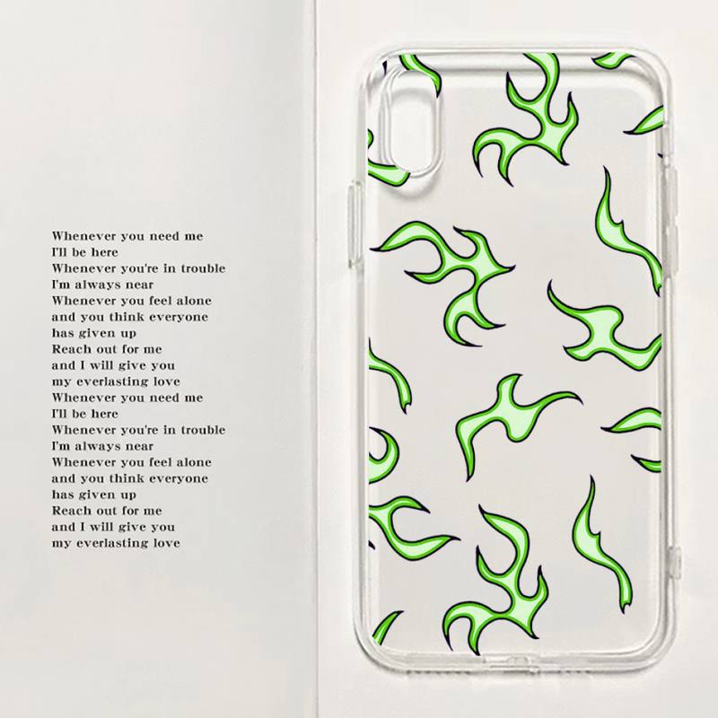 Flame Graph Phone Case For Xiaomi 11 Redmi Note 11pro5G 8T 9A 9S K30 10T 12SPro Ultra K40pro Transparent Case