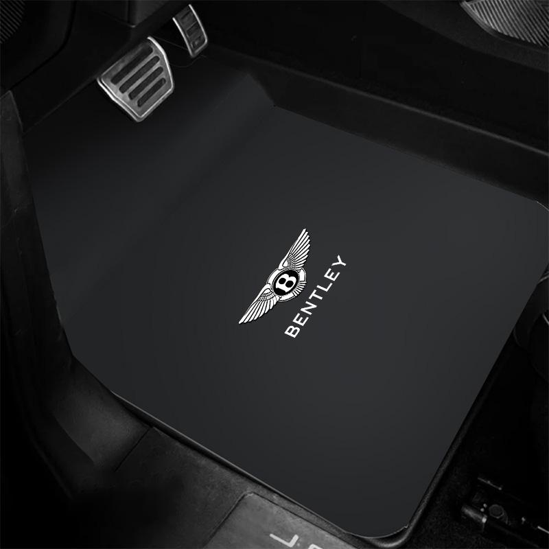 2/4PCS Car Logo Floor Mats Front Rear Carpet Anti-slip Pads For Bentley Flying Spur Continental GT Bentayga Mulsanne Accessories