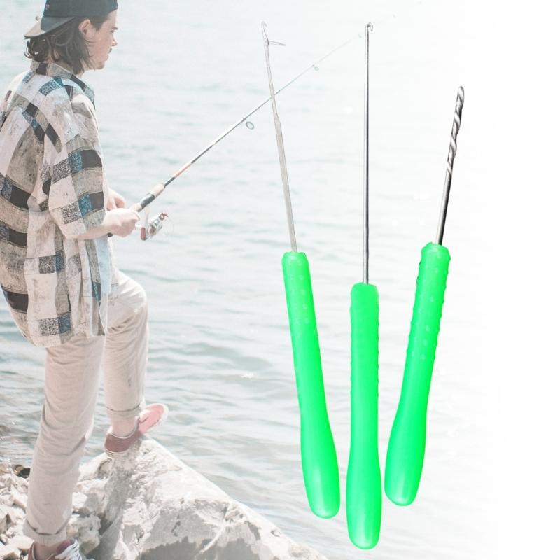 3Pcs Fishing Splicing Needle Baits Drill Needle Baiting Rig Needle Boilie Drill Stringer Hook Needle Fishing Accessories