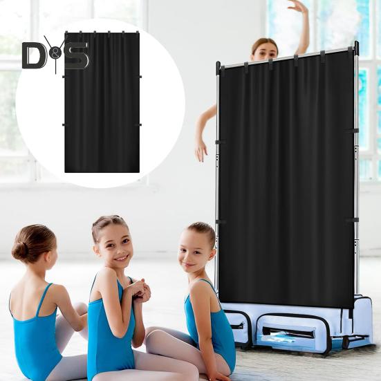 Cortină de intimitate Culoare solidă Ușor de instalat Multifuncțional Sac de dans Cortină Dansator Culisă Intimitate Paravan de schimbare