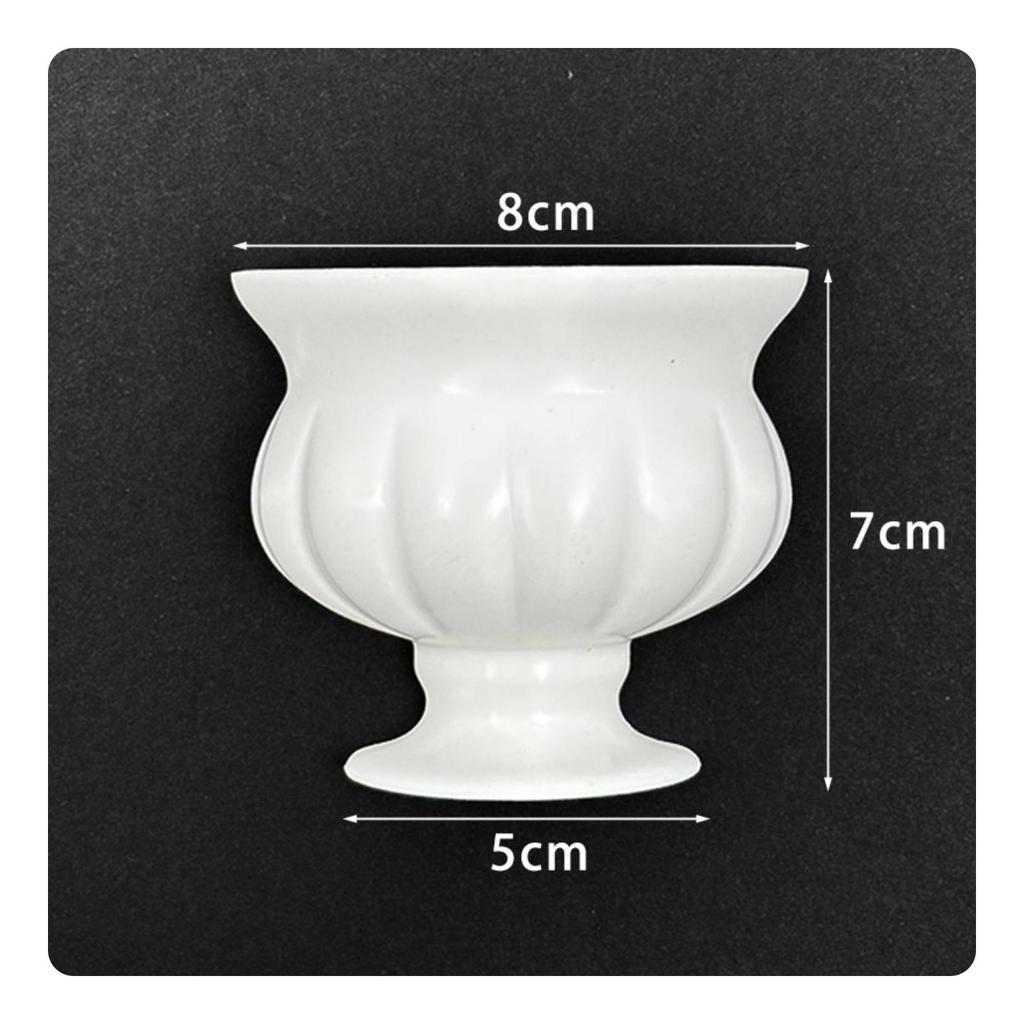 Flower Vase with Pedestal Fluted Decorative Ribbed Urn for Florists, Crafters, Home Decor,